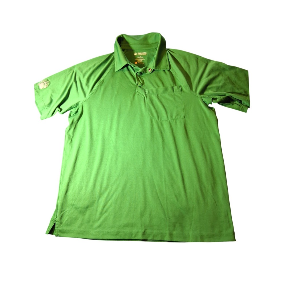 Alaskan Hardgear Duluth Trading Co Green Polo Shirt Mens Large Pocket Polygiene